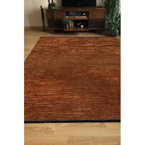 KİLİMİSTA MİLANO ML107 Kiremit Leke Tutmaz Antialerjik Yıkanılabilir Dokuma Dekoratif Halı Kilim