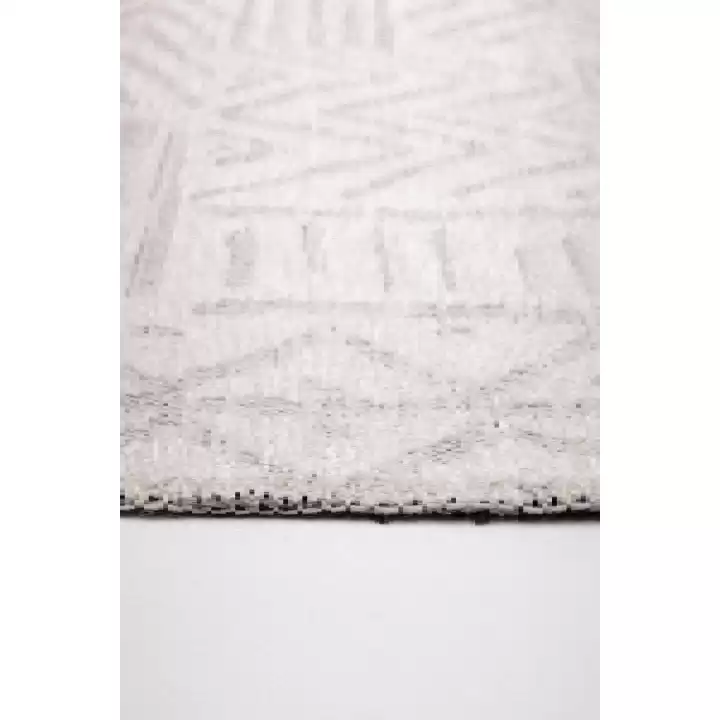 KİLİMİSTA MİLANO ML201 Krem Leke Tutmaz Antialerjik Yıkanılabilir Dokuma Dekoratif Halı Kilim