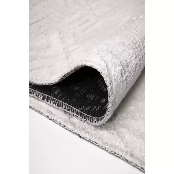 KİLİMİSTA MİLANO ML201 Krem Leke Tutmaz Antialerjik Yıkanılabilir Dokuma Dekoratif Halı Kilim