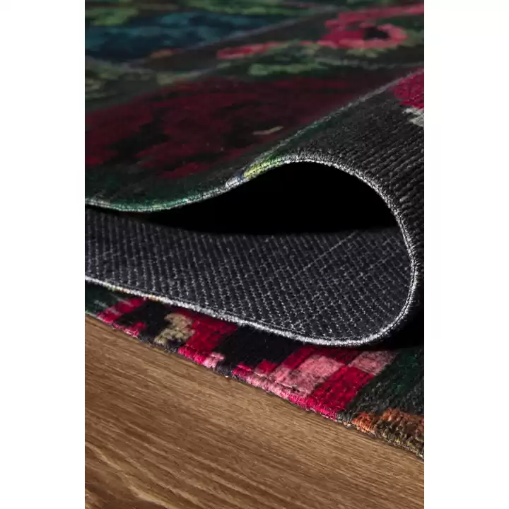 EFES 2302 Patchwork Yumuşak Doku Leke Tutmayan Modern Halı Kilim