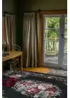 VALENCIA 1504 Çiçek Desenli Kaymaz Taban Yıkanabilir Modern Halı Kilim