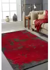 ARTE 2603A Kırmızı Yıkanabilir Modern Şönil Dokuma Dekoratif Halı Kilim