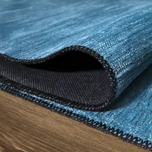 MİLANO ML105 Mavi Leke Tutmaz Antialerjik Yıkanılabilir Dokuma Dekoratif Halı Kilim Yolluk