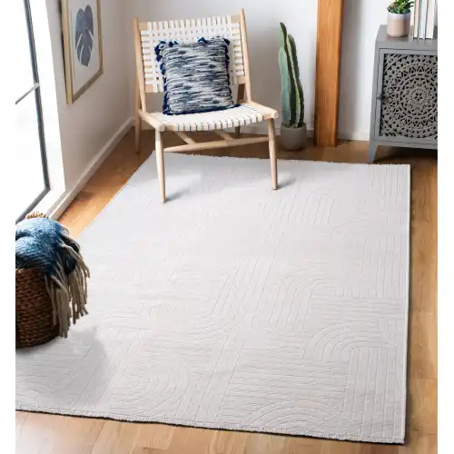 TROY Yıkanabilir Kaydırmaz, Pamuk Dokuma, Premium Kalite Salon&mutfak&yemek Odası Kilimi TY112-Kemik