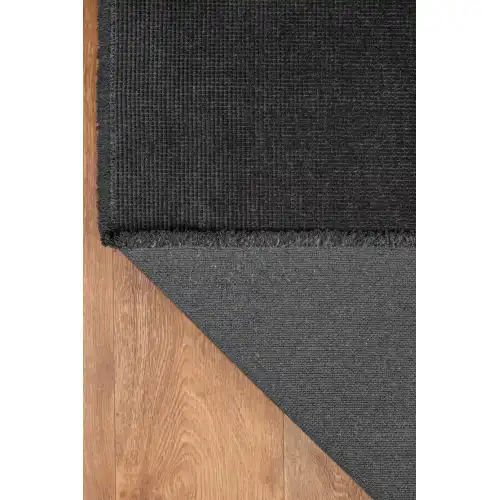 TROY Yıkanabilir Kaydırmaz, Pamuk Dokuma, Premium Kalite Salon&mutfak&yemek Odası Kilimi Antrasit