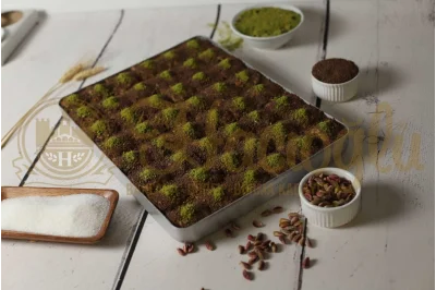 Sütlü Çikolatalı Fıstıklı Soğuk Baklava