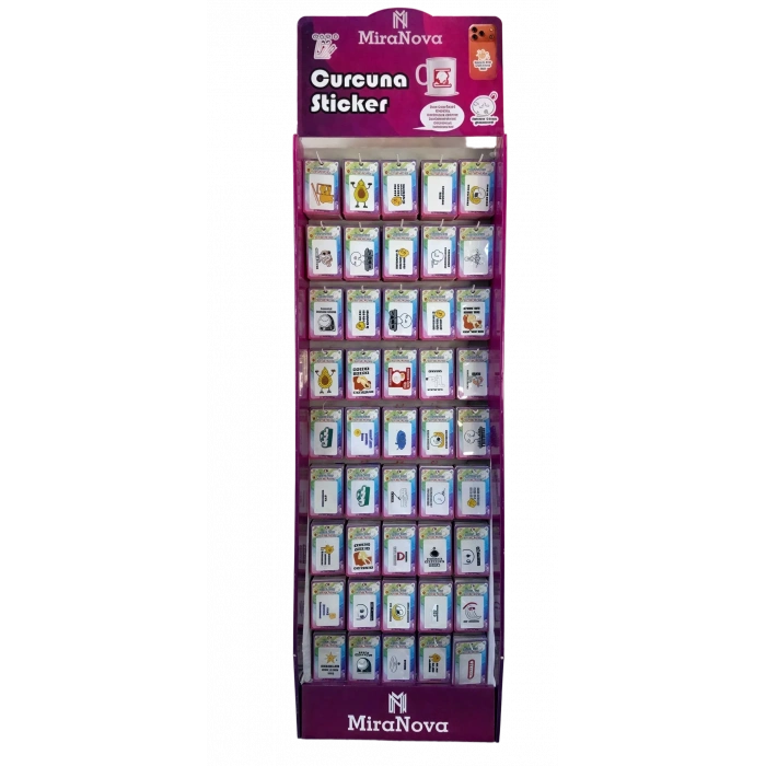 Kabartmalı Sticker Standlı Satış Paketi 900 Adet