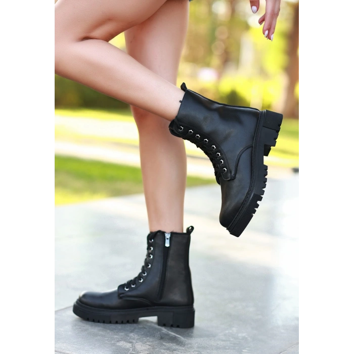 Bria Bej Cilt Bağcıklı Bot