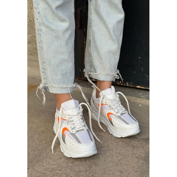 Cata Gri Cilt Gümüş Detaylı Spor Ayakkabı