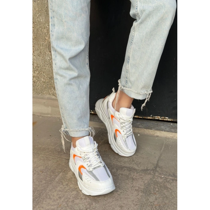 Cata Gri Cilt Gümüş Detaylı Spor Ayakkabı