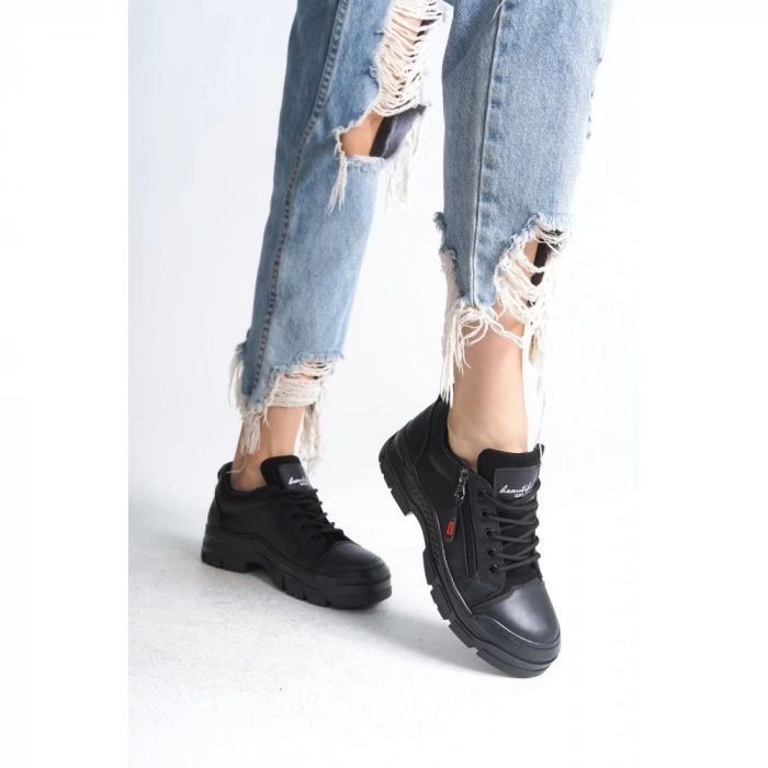 Elwa Beyaz Cilt Bağcıklı Spor Ayakkabı