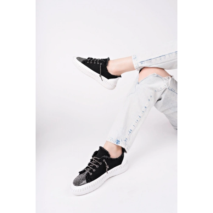 Enber Siyah Kot Bağcıklı Spor Ayakkabı