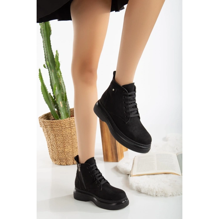 Jiwa Nude Süet Bağcıklı Bot