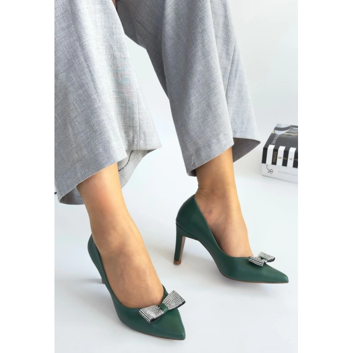 Keana Bej Cilt Topuklu Ayakkabı