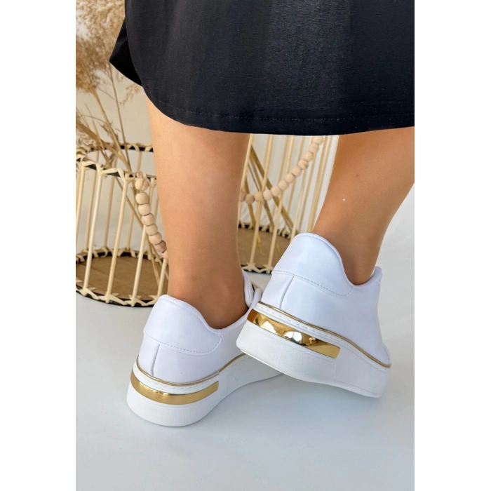 Kity Bej Cilt Bağcıklı Spor Ayakkabı