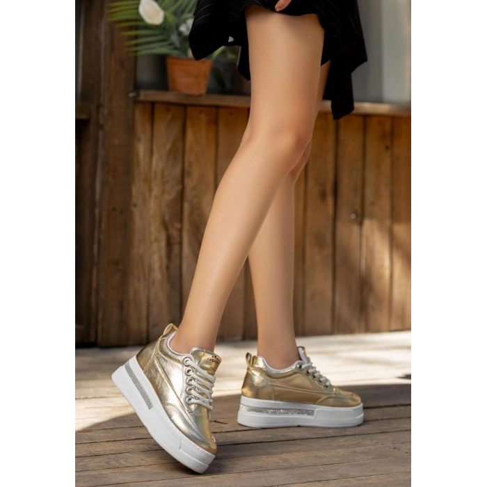 Lulu Leopar Süet Bağcıklı Spor Ayakkabı