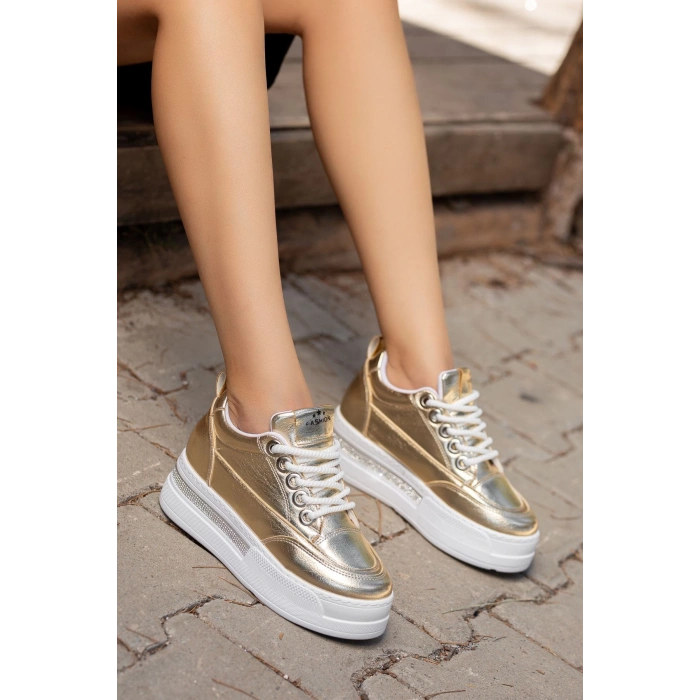 Lulu Leopar Süet Bağcıklı Spor Ayakkabı