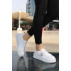 Piata Siyah Cilt Beyaz Tabanlı Bağcıklı Spor Ayakkabı