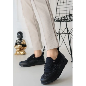 Plani Siyah Cilt Babet Ayakkabı