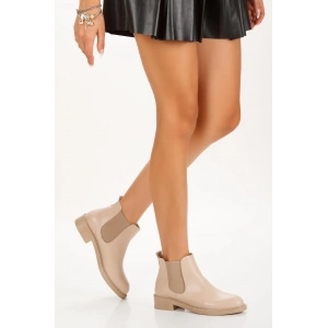 Seend Siyah Cilt Topuklu Bot