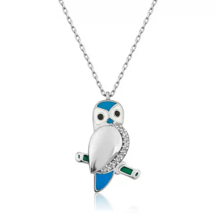 ​Gümüş Baykuş Bayan Kolye