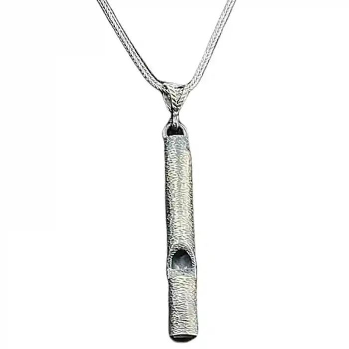 ​Gümüş Oksitli Deprem Düdüğü Kolye