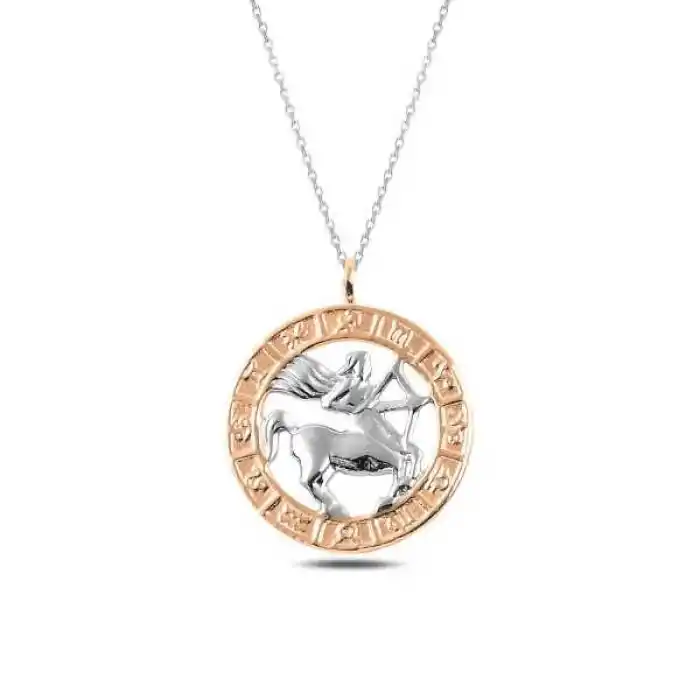 ​Gümüş Rose Yay Burcu Kolye