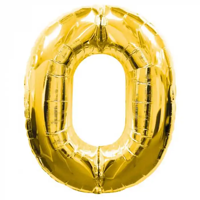 0 Rakamlı Folyo Balon Gold Renk 40 inç