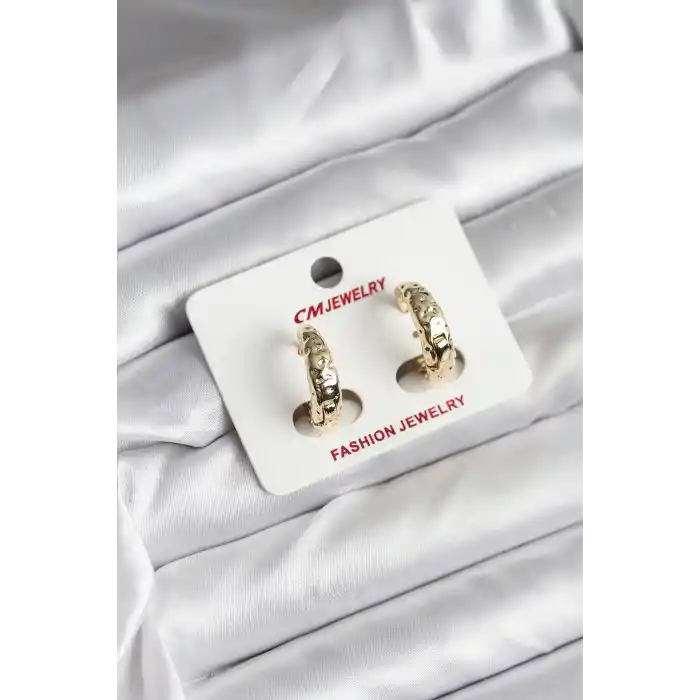 14K Gold Renk Kaplama CM Kadın Küpe