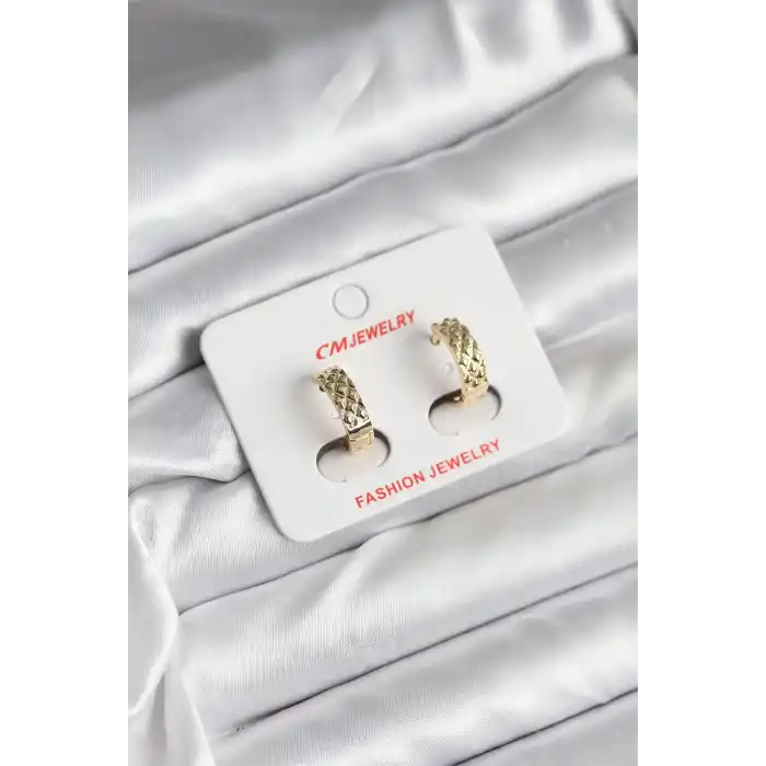 14K Gold Renk Kaplama CM Kadın Küpe