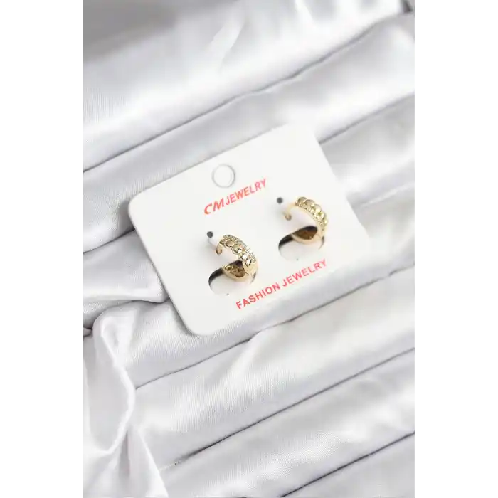 14K Gold Renk Kaplama CM Kadın Küpe