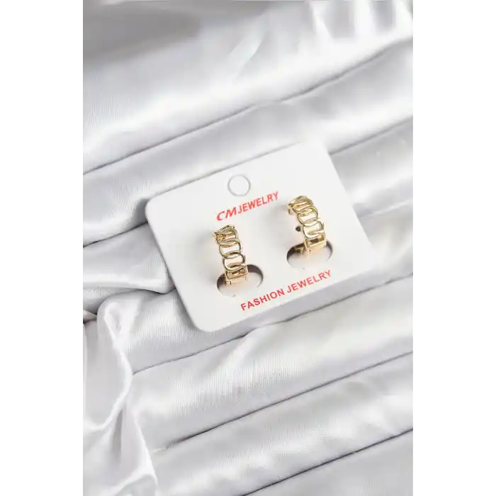 14K Gold Renk Kaplama Samanyolu Model CM Kadın Küpe