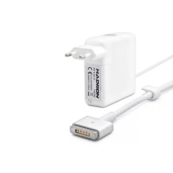 20V 4.25A 85W Laptop Adaptörü - T Tip - Macbook Uyumlu - Beyaz HD795