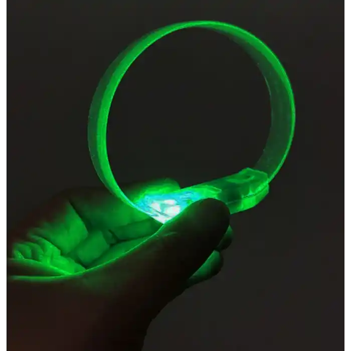 3 Modlu Pilli LED Işıklı Esnek Parti Bilekliği Yeşil