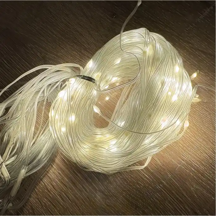 3 x 3 Perde Led 240 Led Sarı Işık MZ-14-7