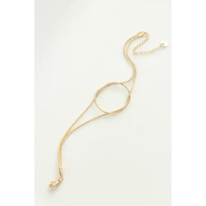 316L Çelik Gold Renk Düğüm Model Bileklik