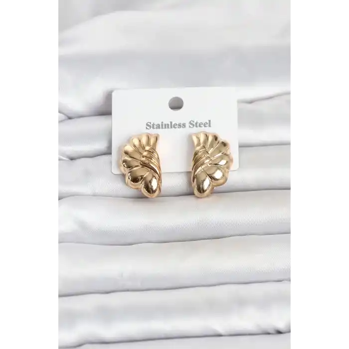 316L Çelik Gold Renk Vintage Model Kadın Küpe