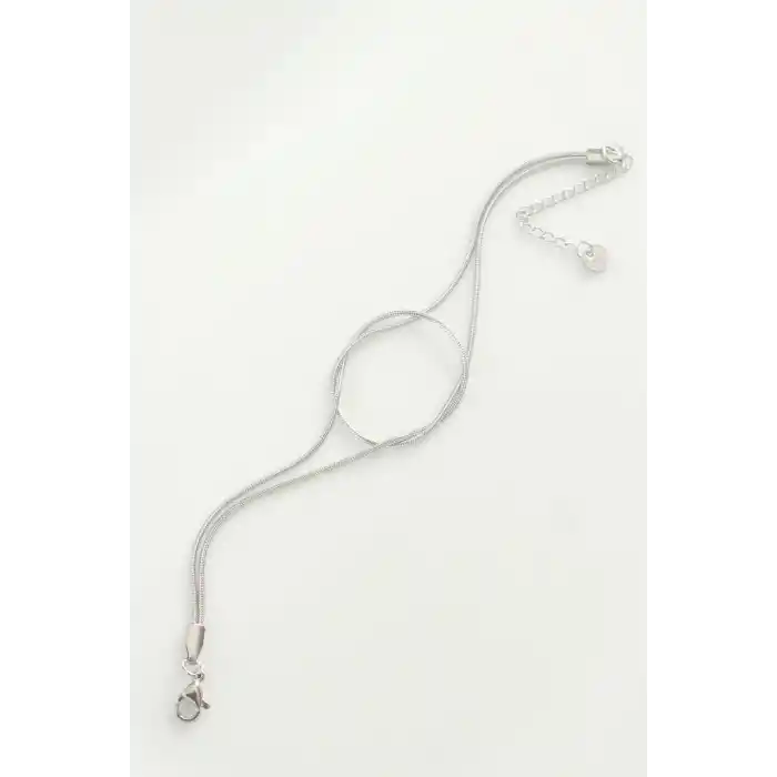 316L Çelik Gümüş Renk Düğüm Model Bileklik