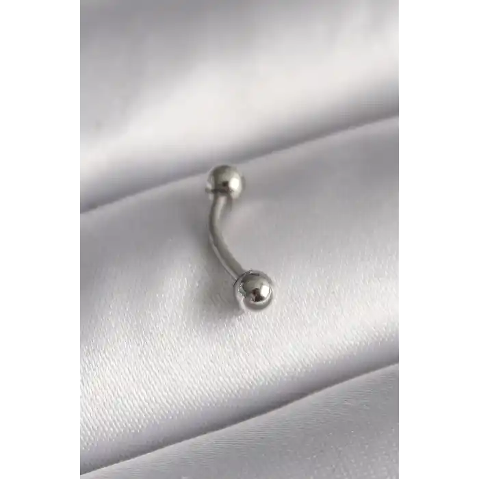 316L Çelik Gümüş Renk Topçuk Model Piercing
