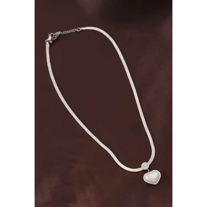 316L Çelik İtalyan Zincir Kalp Kolye