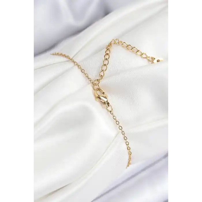 316L Çelik Nazar Boncuğu Model Gold Renk Kadın Bileklik