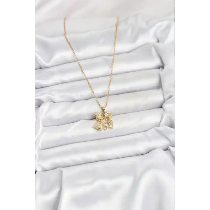 316L Çelik Zincir Gold Renk Erkek Kız Model Kadın Kolye