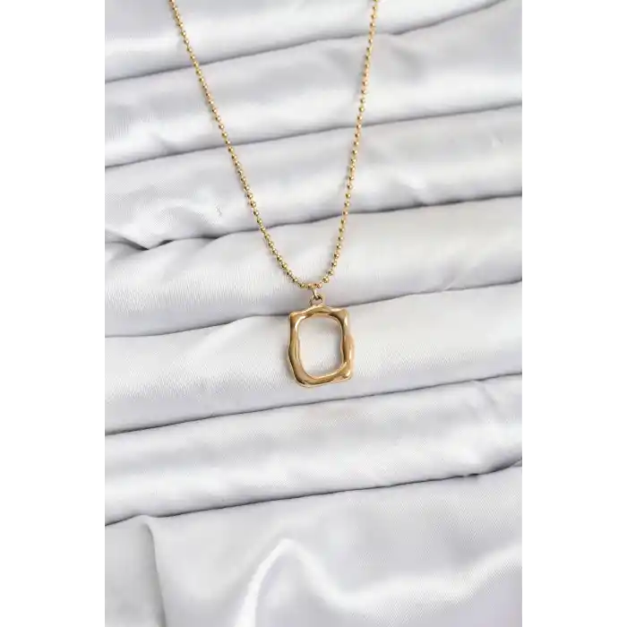 316L Çelik Zincir Gold Renk Model Kadın Kolye