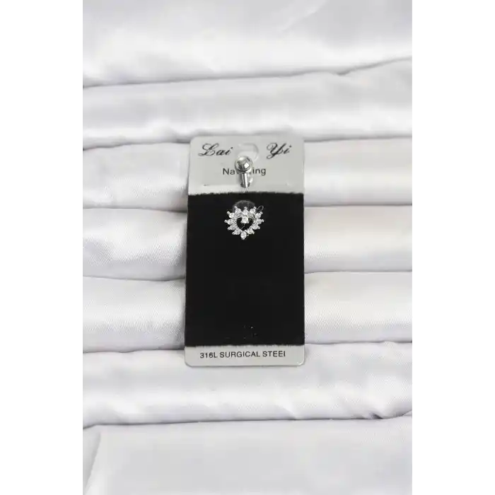 316L Cerrahi Çelik Kalp Model Göbek Piercing