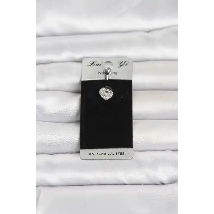 316L Cerrahi Çelik Minimal Kalp Model Göbek Piercing