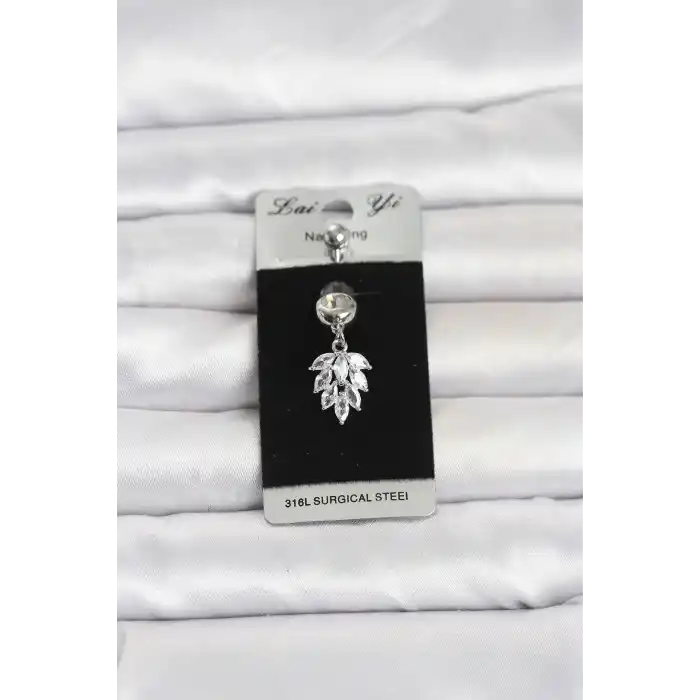 316L Cerrahi Çelik Sallantılı Başak Model Göbek Piercing