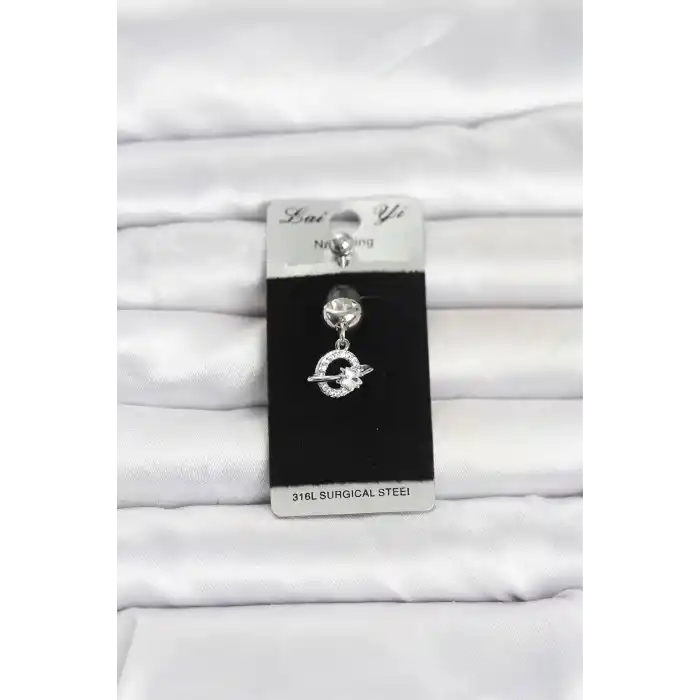 316L Cerrahi Çelik Sallantılı Yıldız Model Göbek Piercing