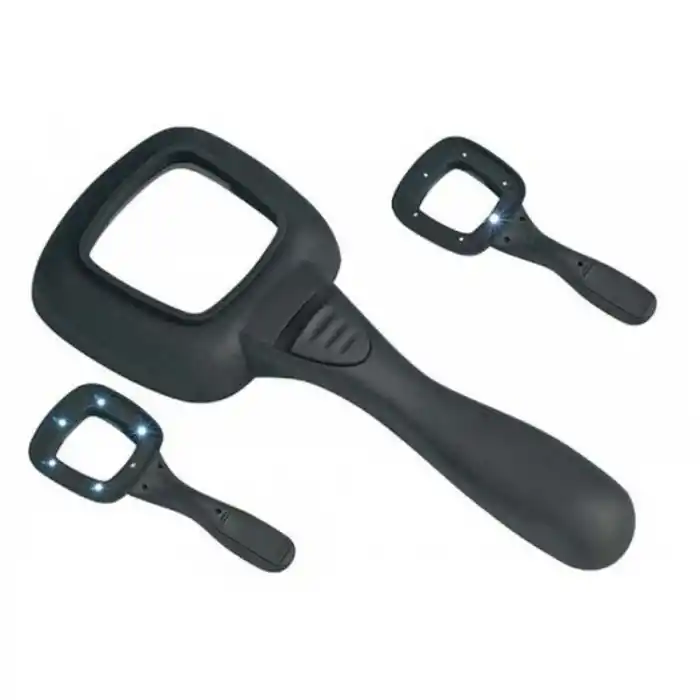 6 Ledli Ve Mor Işıklı Büyüteç 60Mm