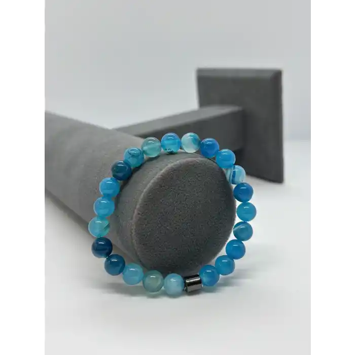 Akik Mavi Taş Bileklik