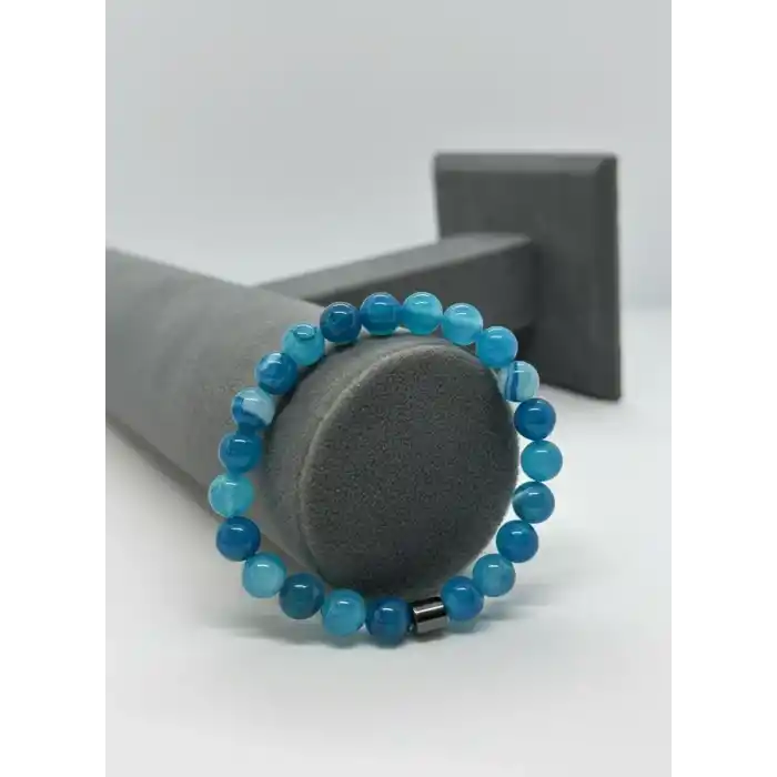 Akik Mavi Taş Bileklik